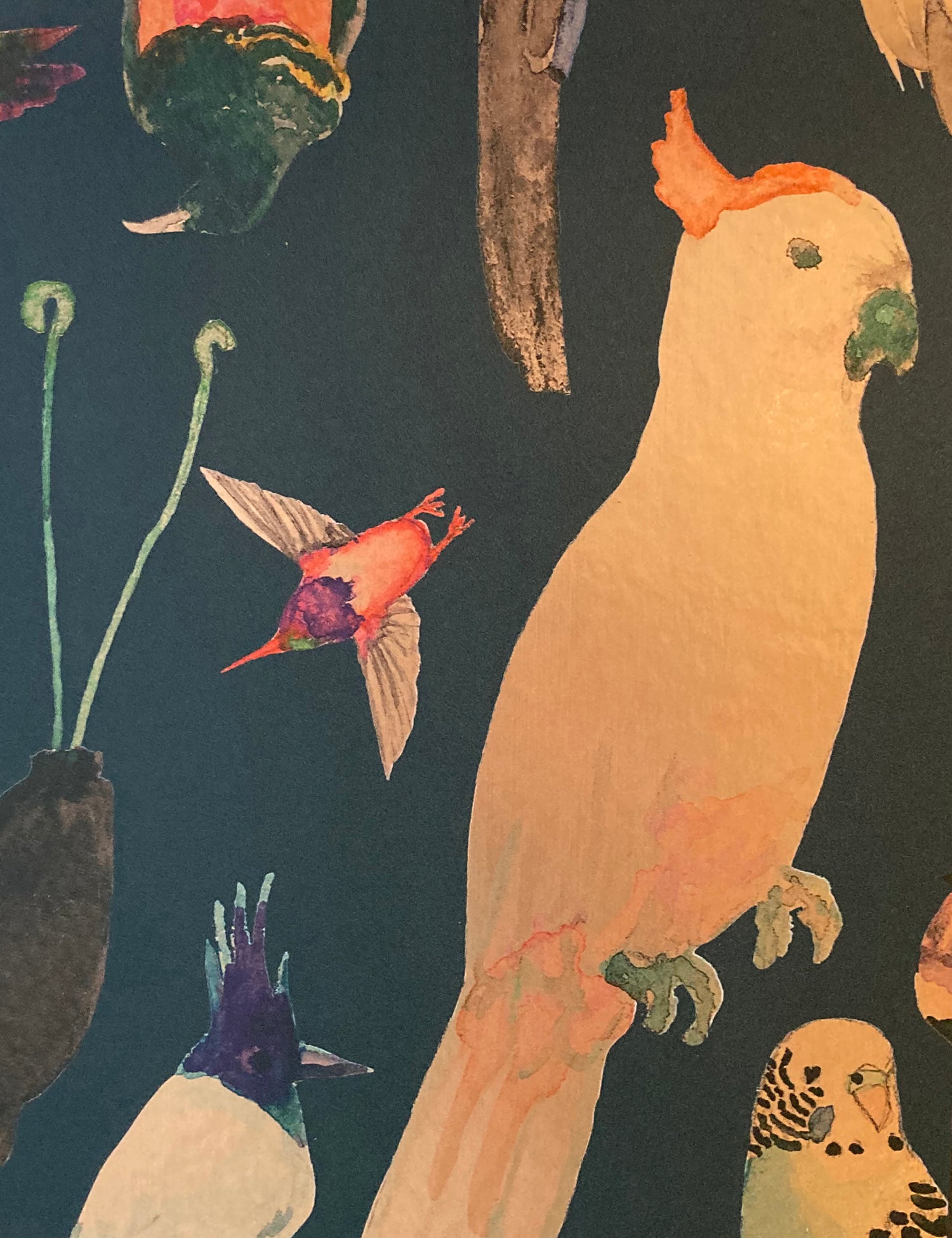 Paradise Birds Metallic Oliana