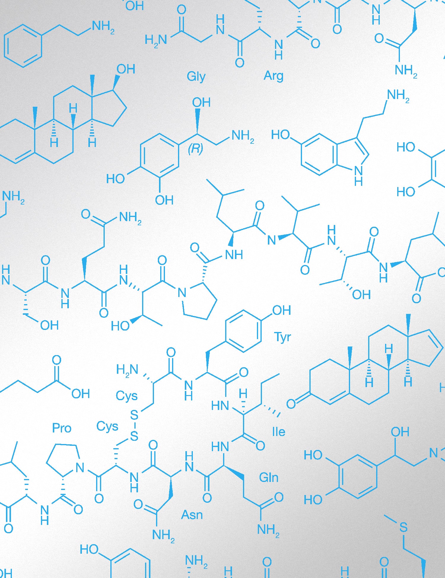 Love Molecules Silver Azzurro