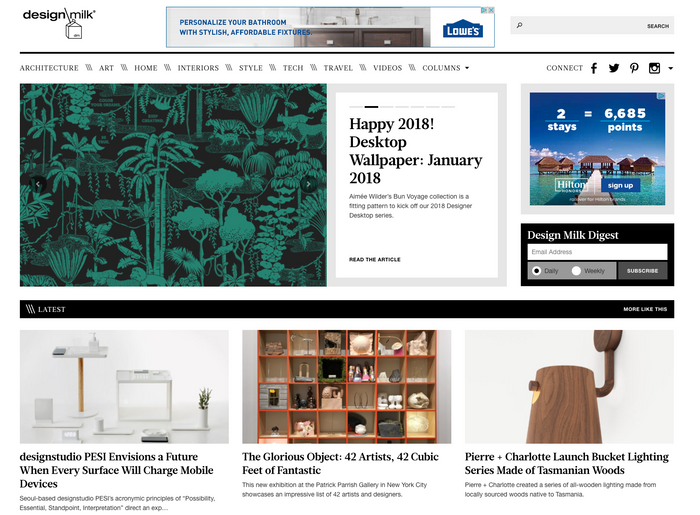New Year's News: Love Notes, Design Milk Desktop Wallpaper, and an exclusive Interview