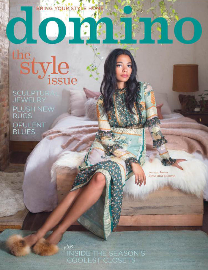 Pineapple and Prism rugs in Domino Magazine