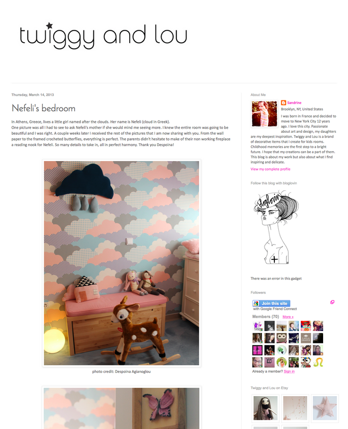 Clouds Wallpaper on Twiggy and Lou Blog