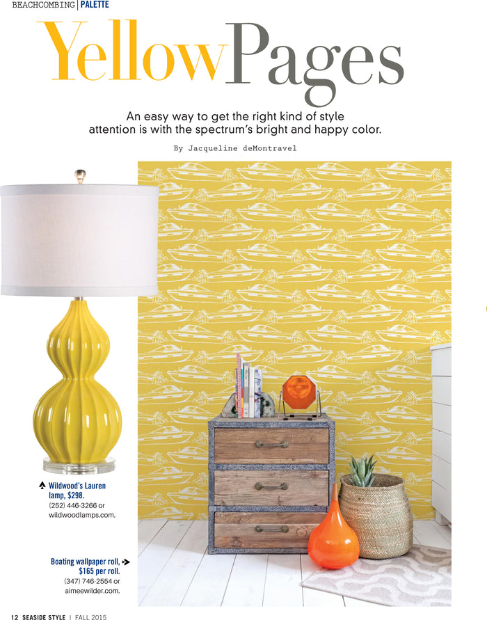 Boating Wallpaper in Seaside Style Magazine