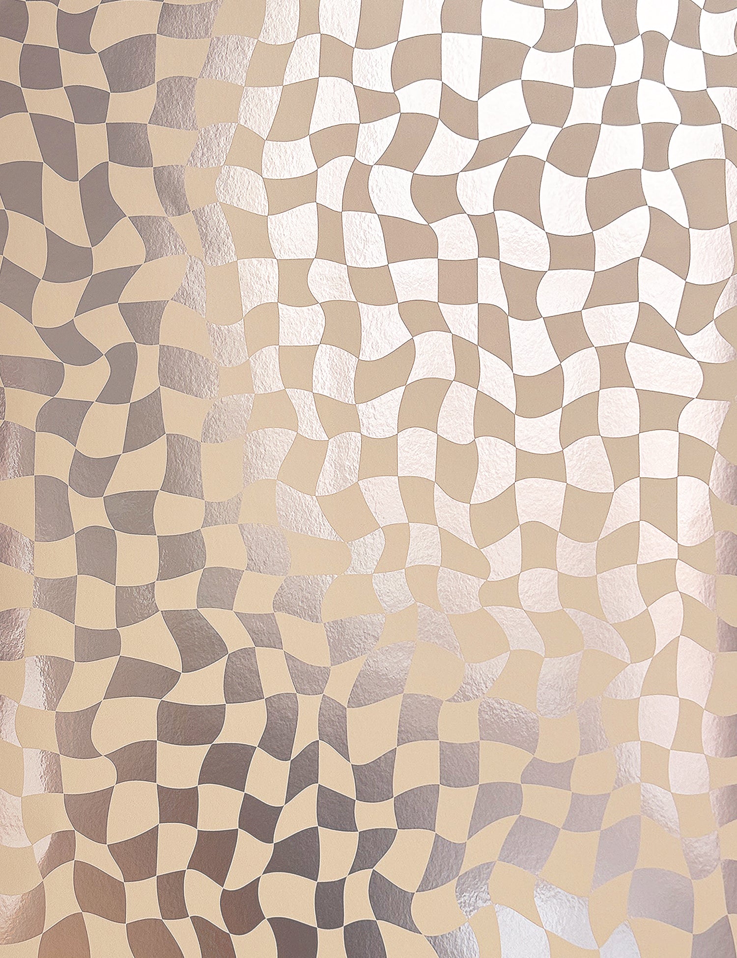 Warped Check Metallic Lustre