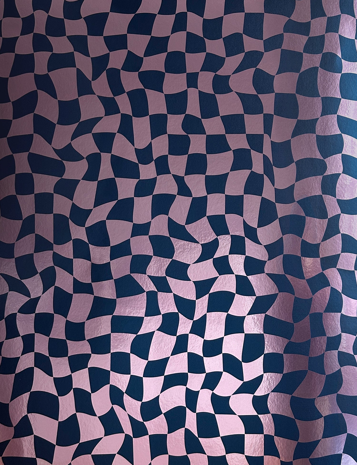 Warped Check Metallic Prismatic