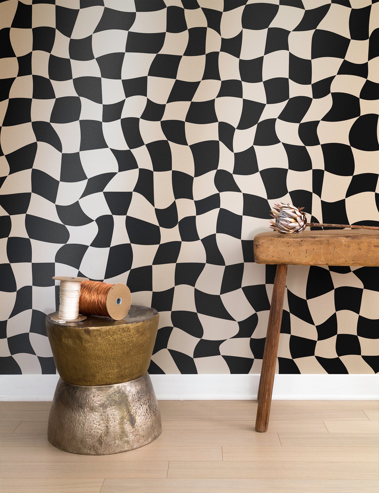 Warped Check Metallic Chess