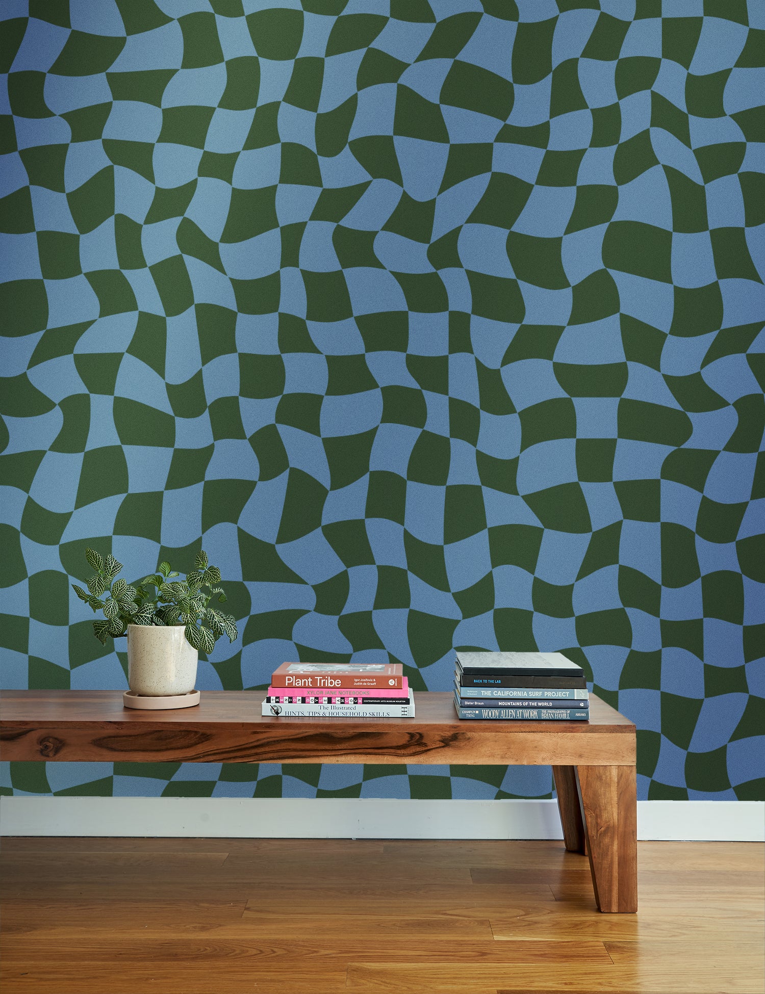 Warped Check Metallic Lawn