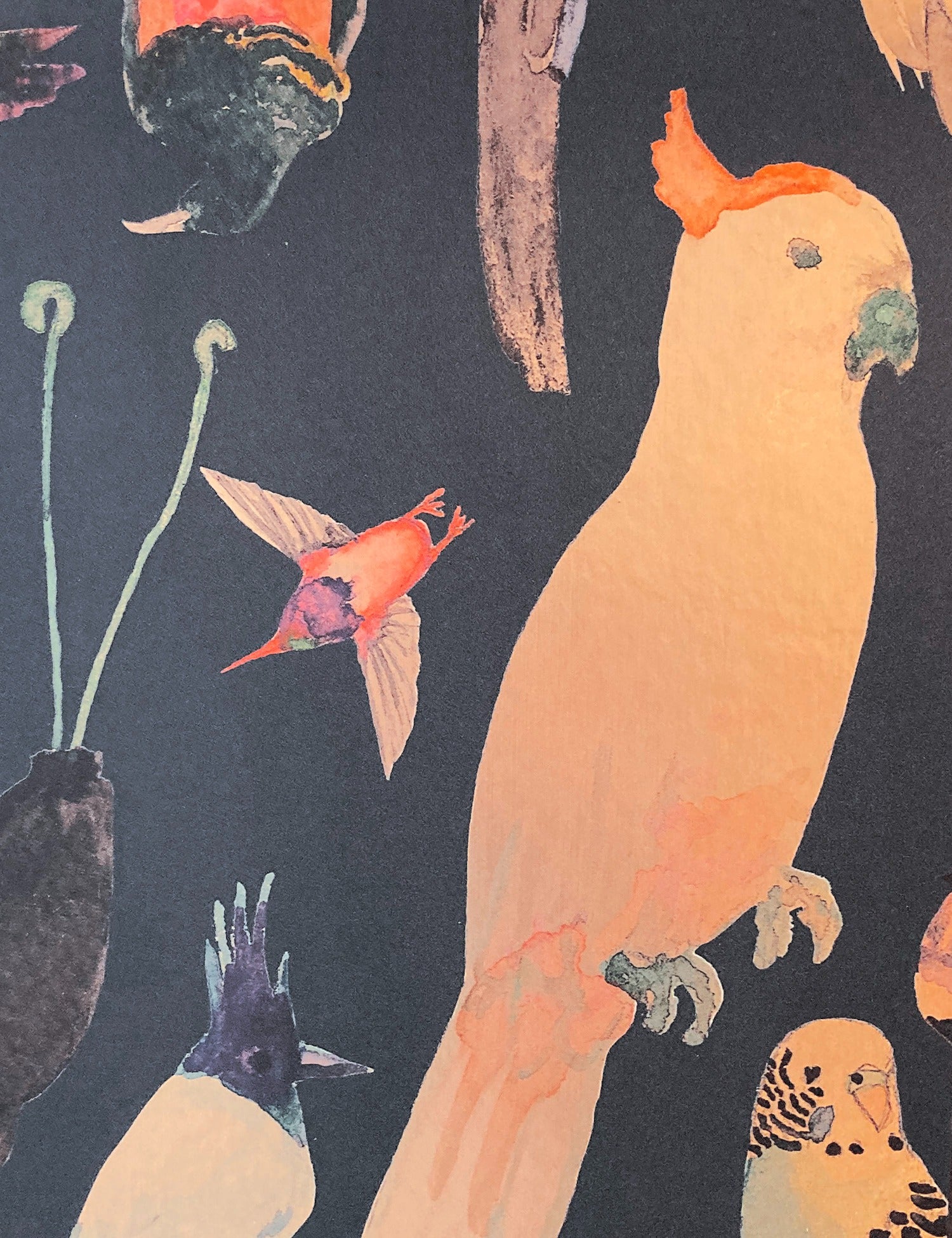 Paradise Birds Metallic Kio