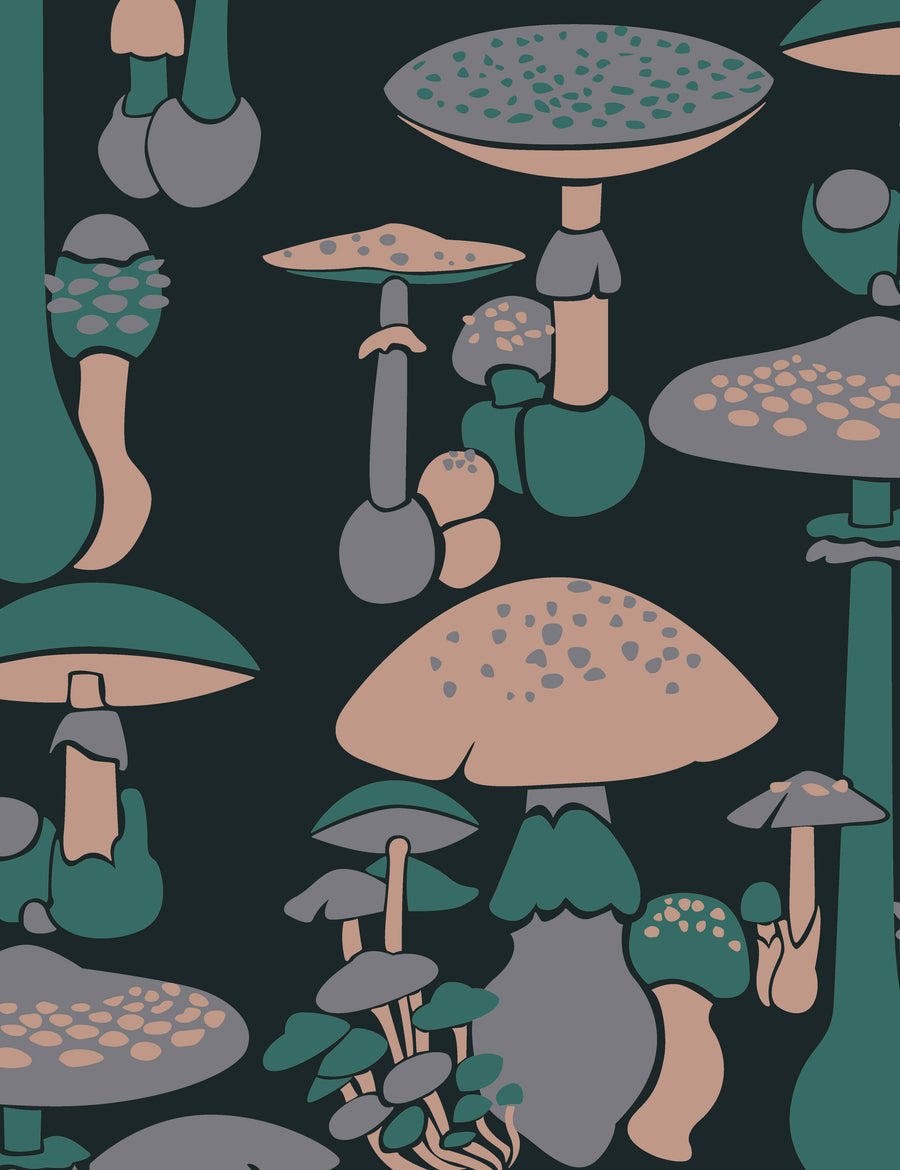 Moon Flower Mushroom Sticker – Sticker Art
