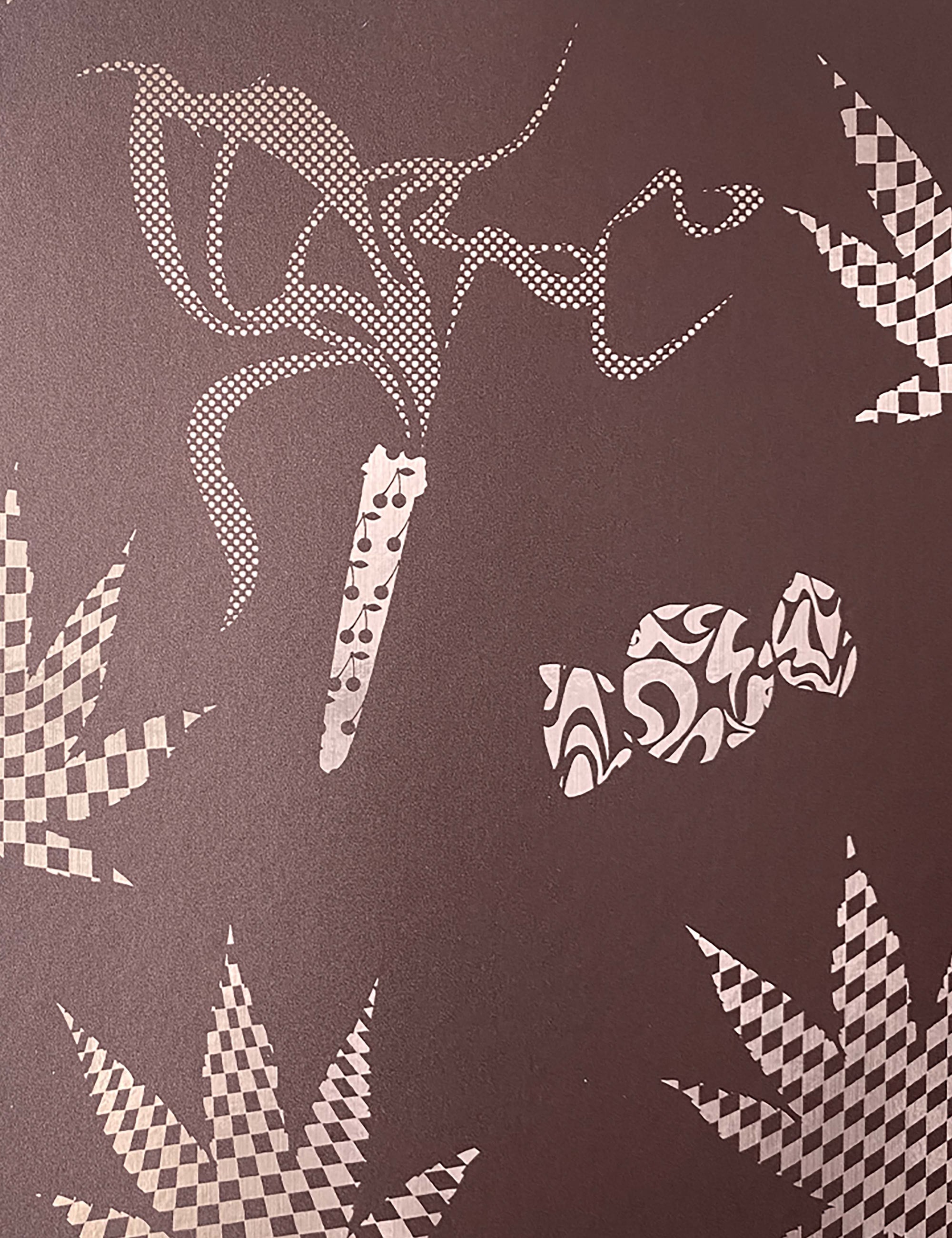 Warped Metallic Burgandy