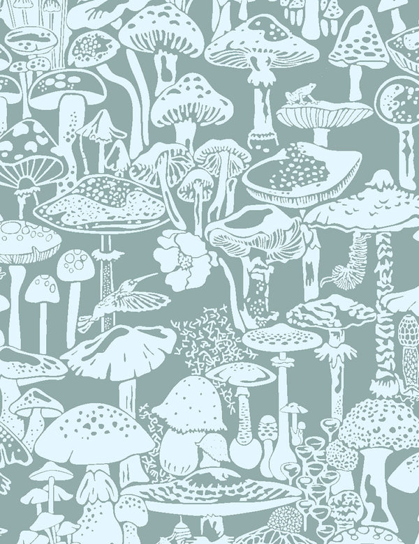 Mushroom City Designer Wallpaper by Aimée Wilder. Made in the USA.
