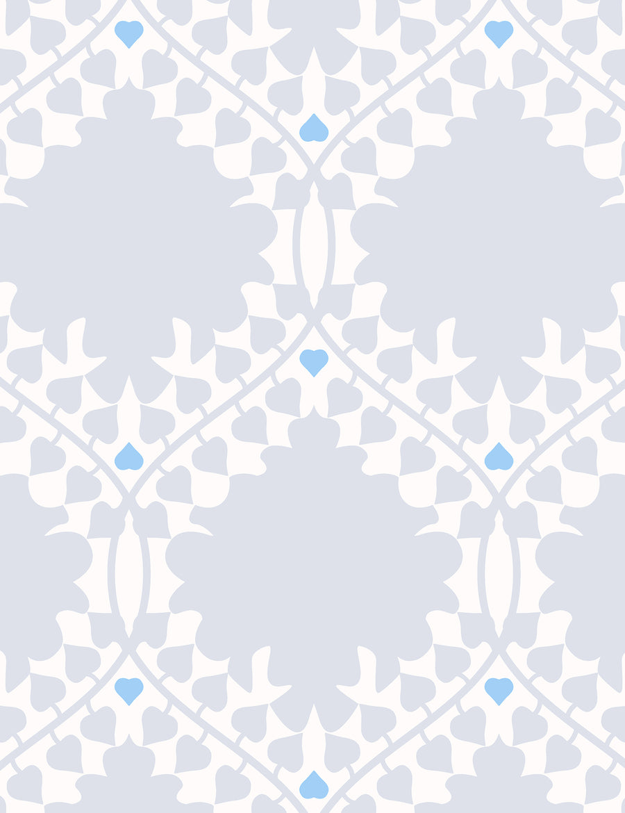 Leaf Damask Snow