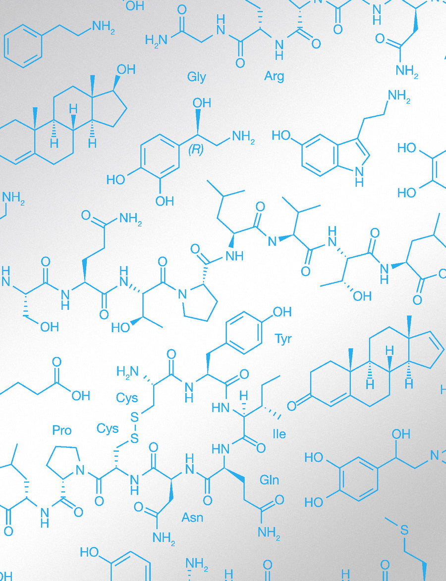 Love Molecules Silver Azzurro