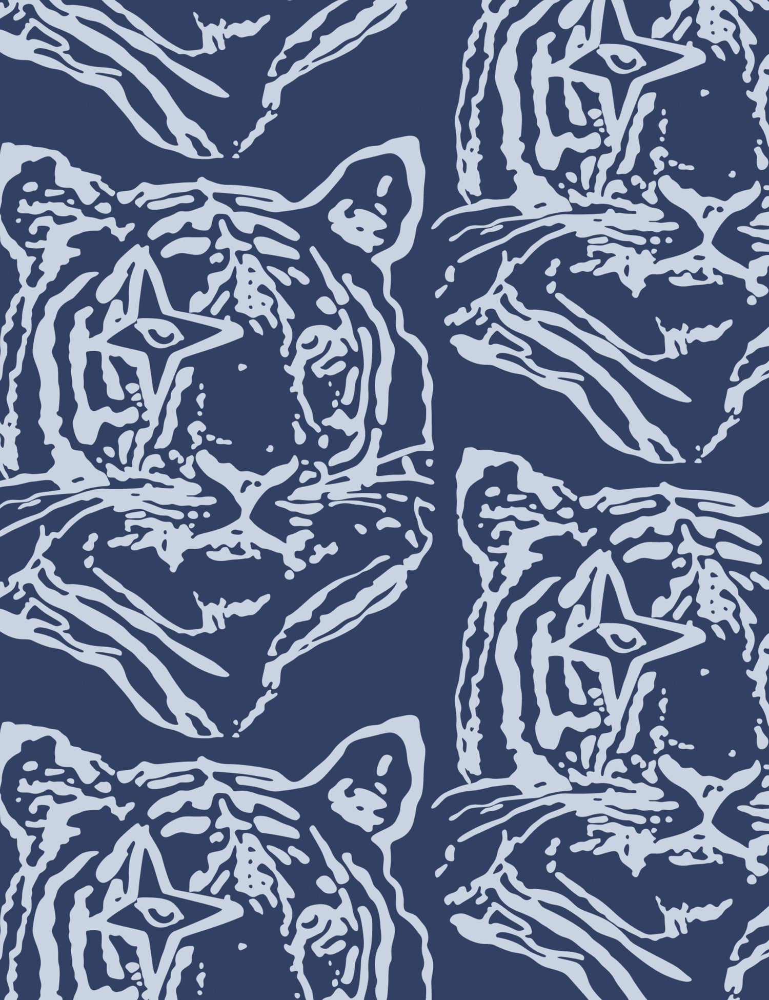 Star Tiger Designer Wallpaper by Aimée Wilder and Ivana Helsinki